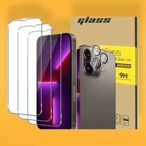 Glass Screen Protector compatible for iPhone 13 Pro Max 6.7 Inch 3